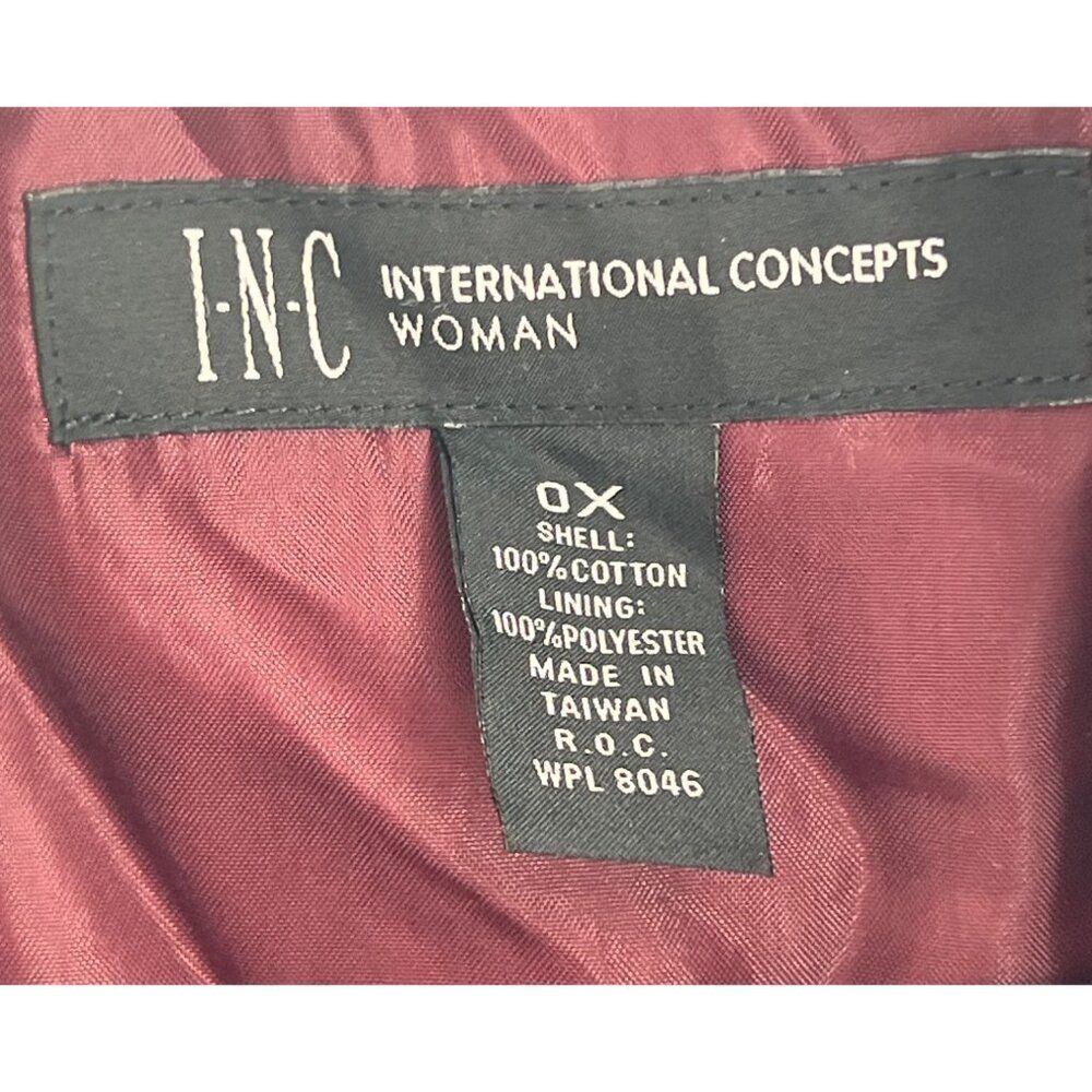 INC International Concepts Womens Pea Coat Jacket Double Breasted Size OX Purple - Picture 5 of 7